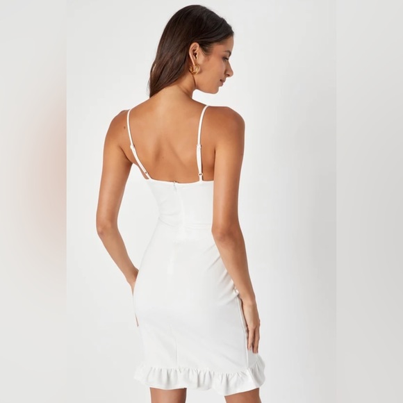 WHITE RUFFLED DRESS - Picture 2 of 5